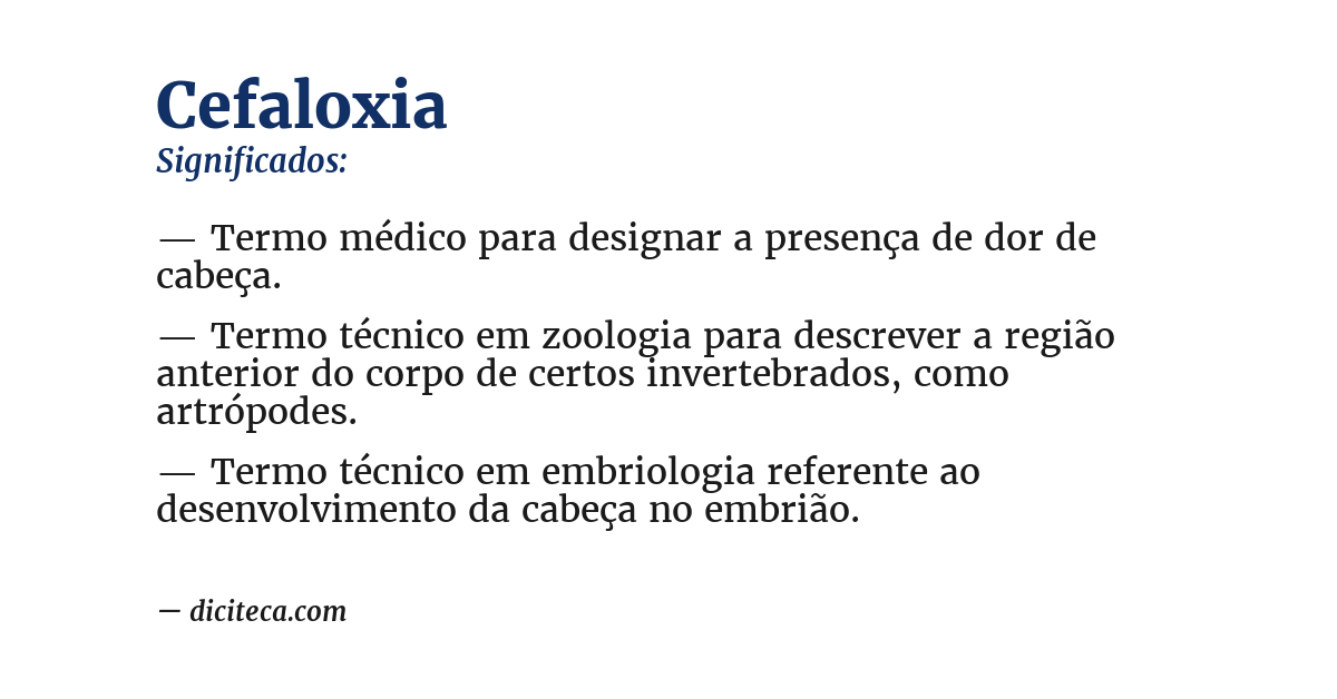 Significado de cefaloxia