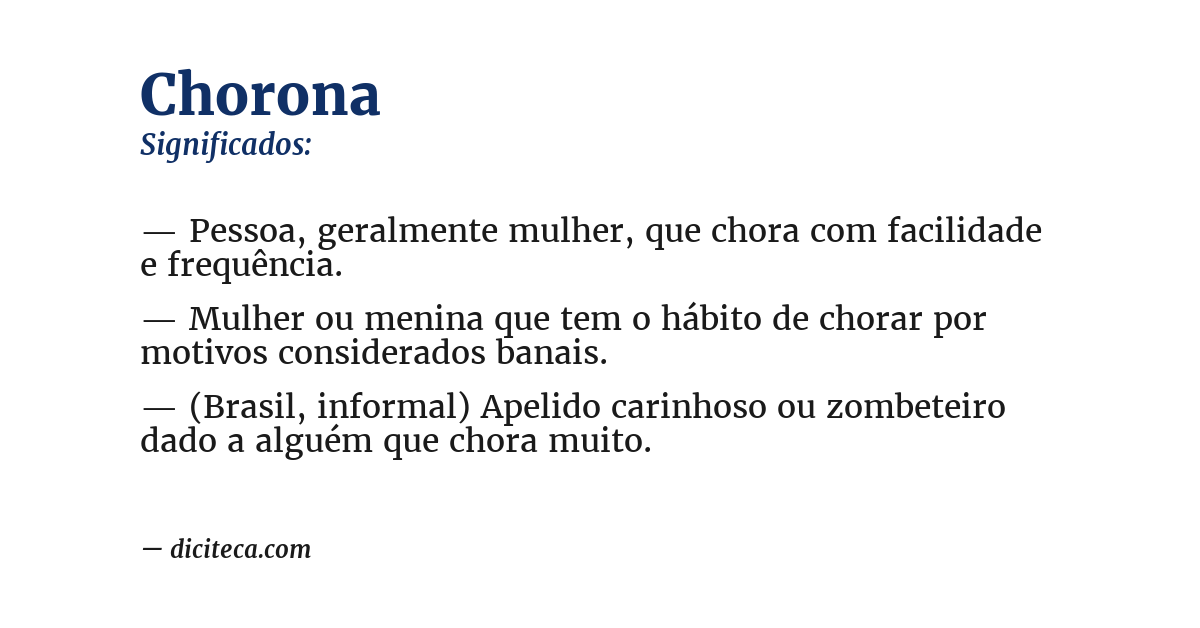 Significado de chorona