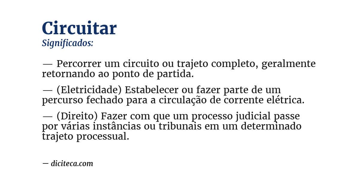 Significado de circuitar