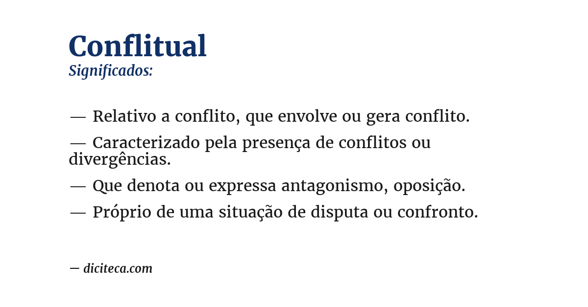Significado de conflitual