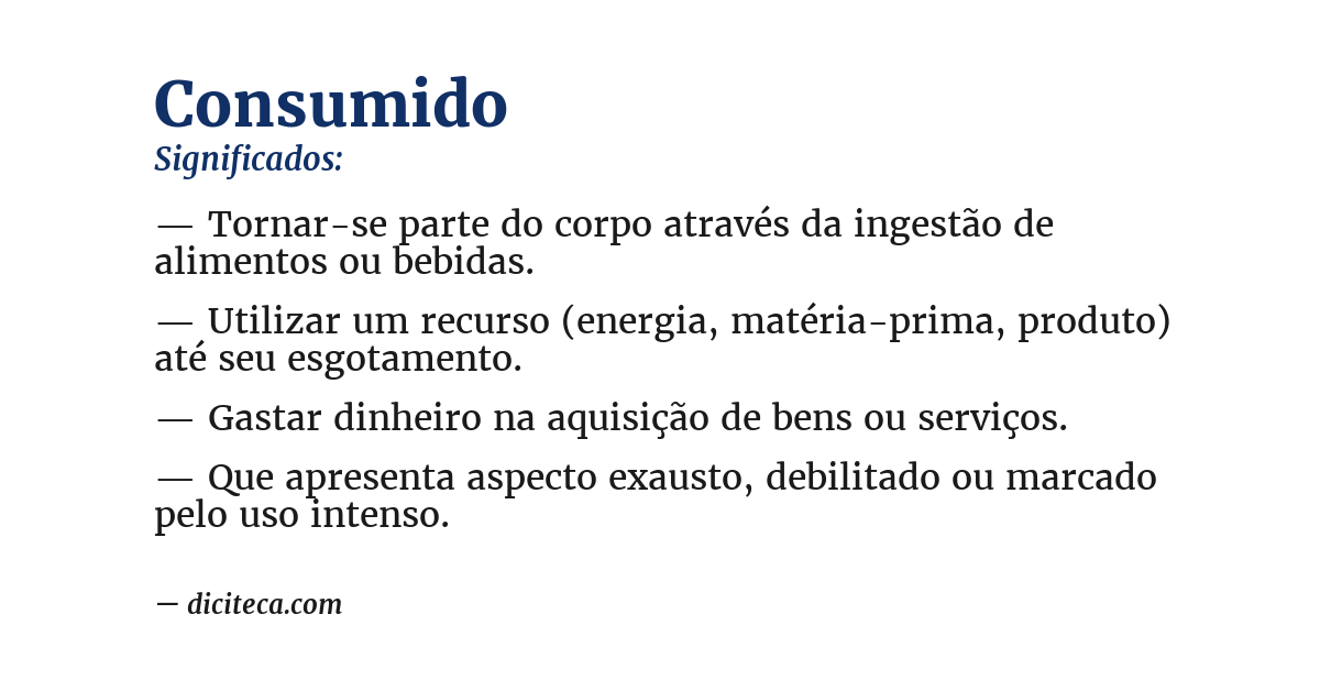 Significado de consumido