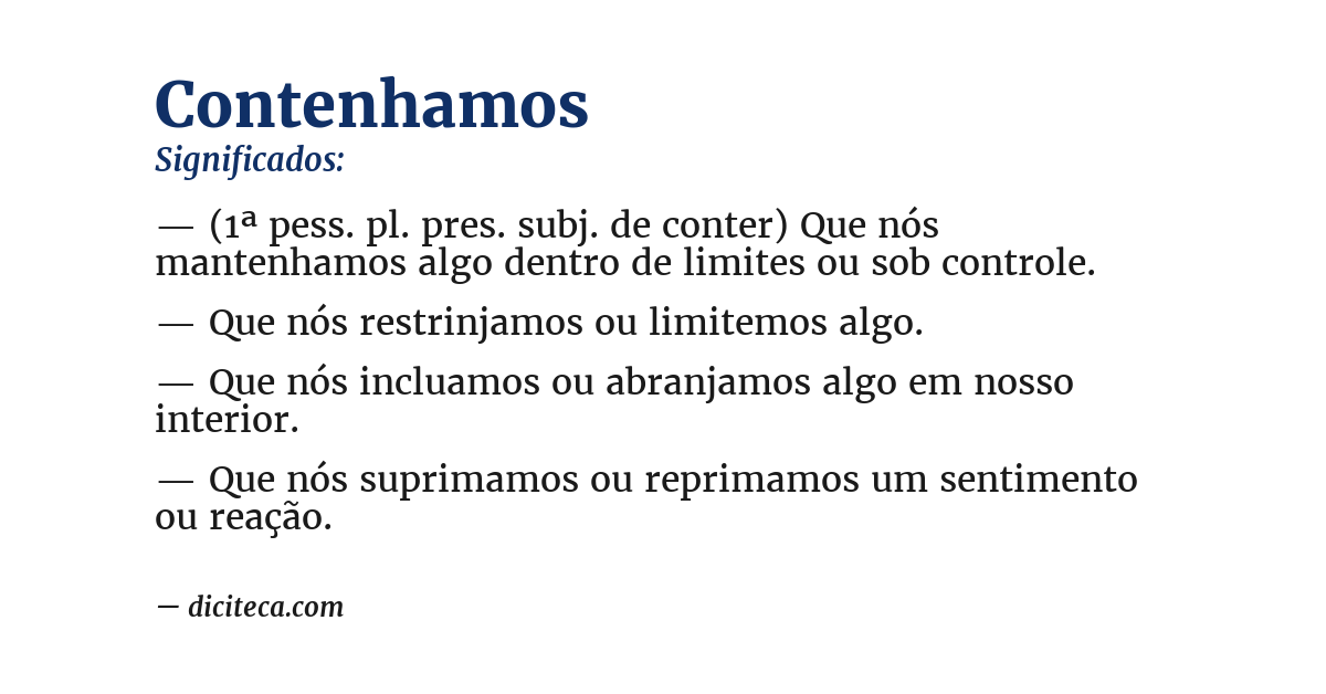 Significado de contenhamos