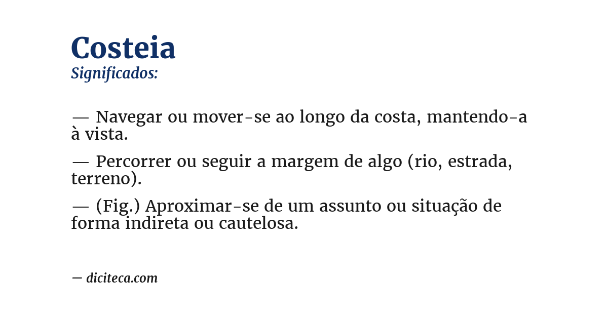 Significado de costeia