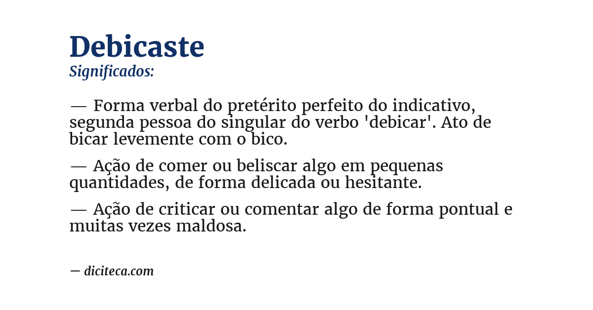 Significado de debicaste