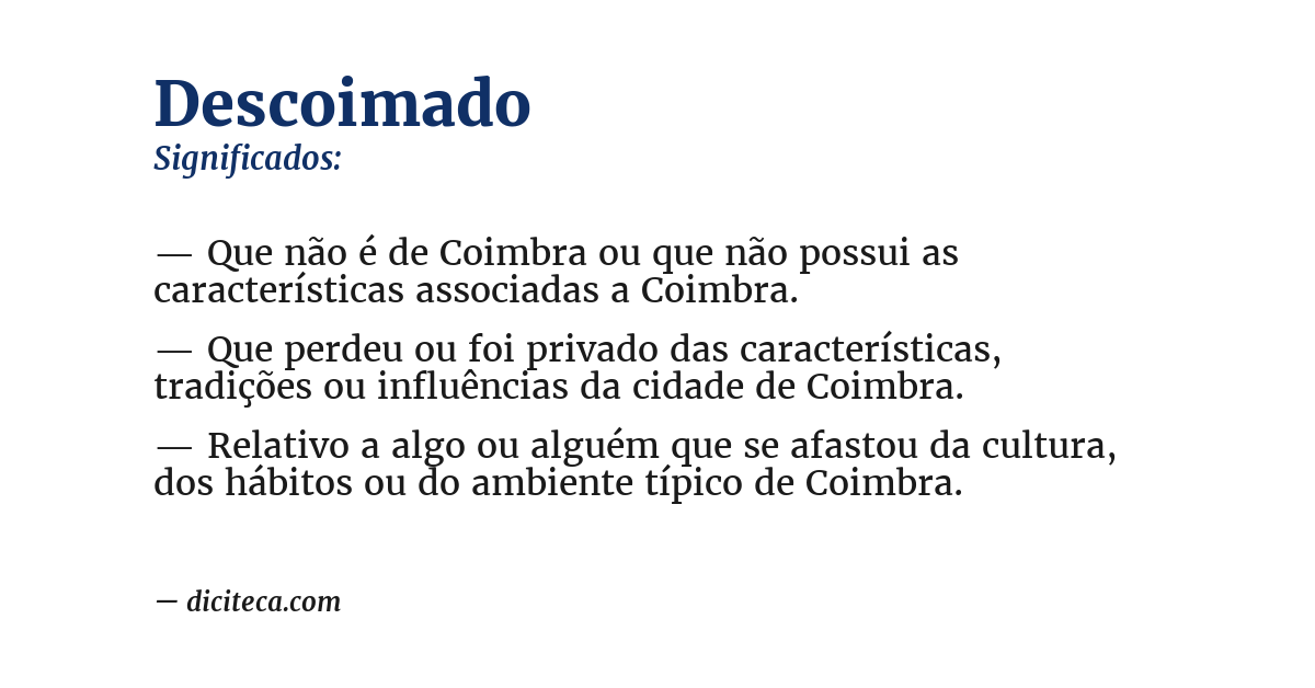 Significado de descoimado