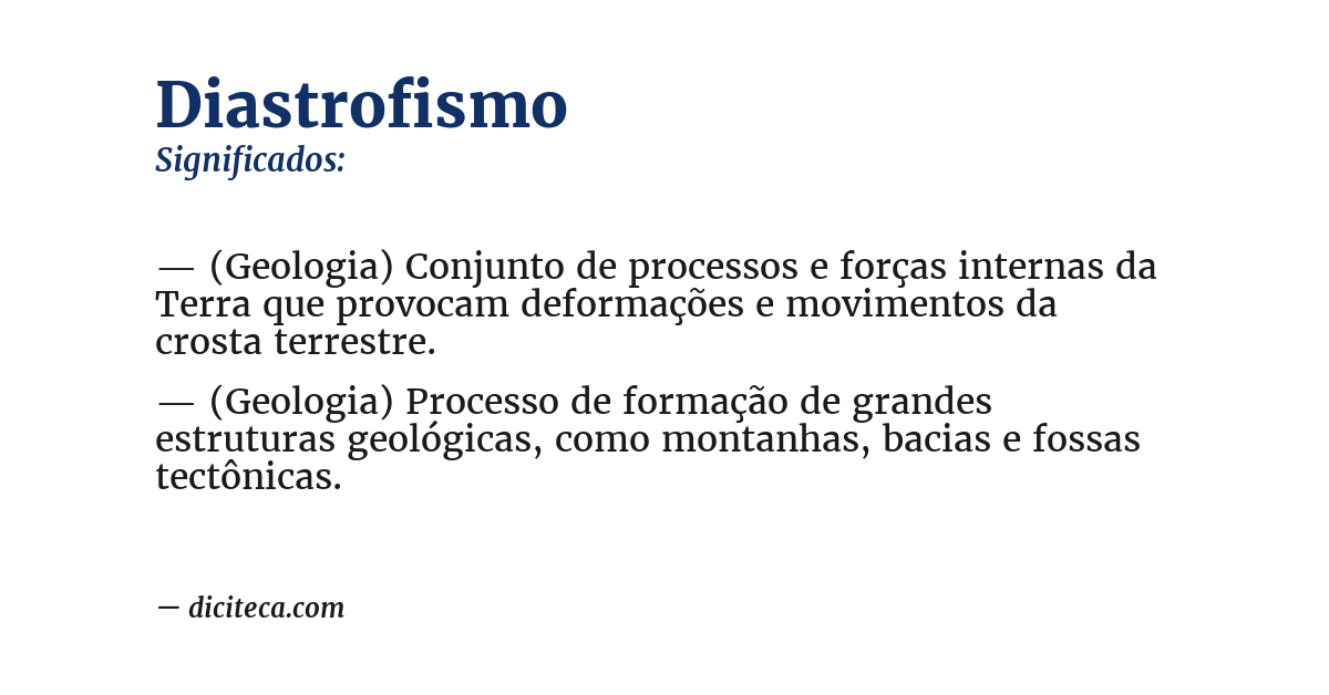 Significado de diastrofismo