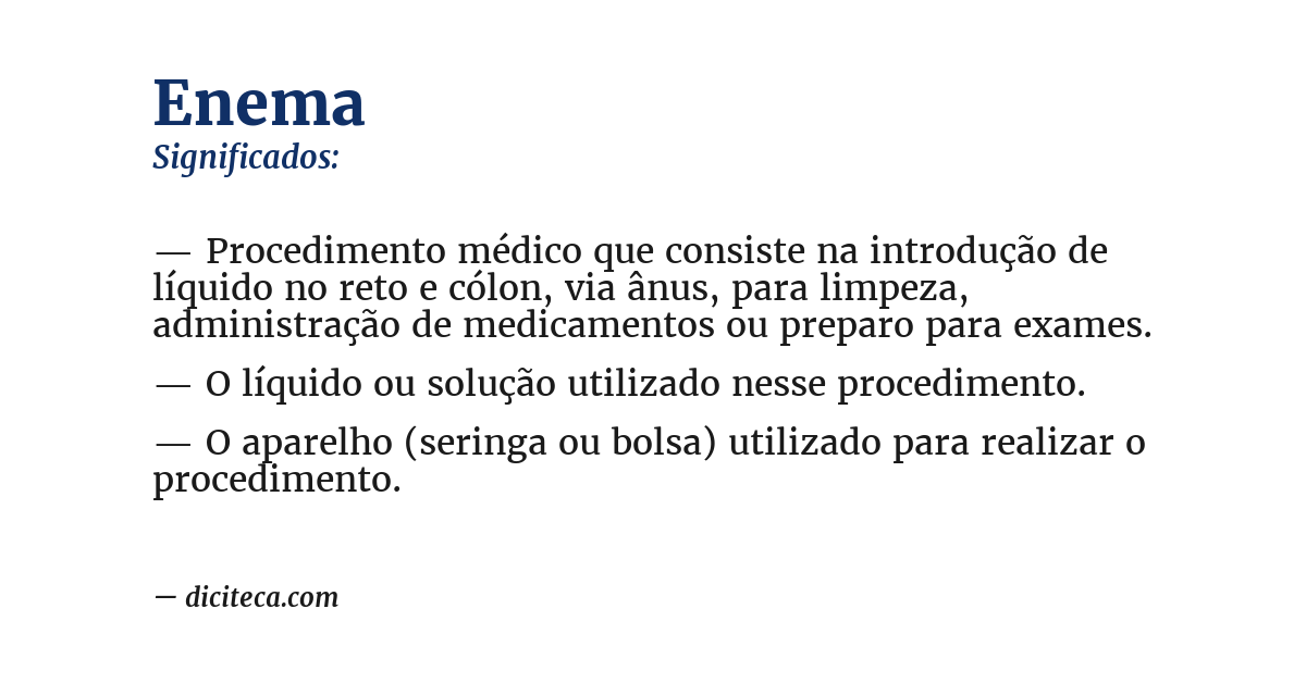 Significado de enema