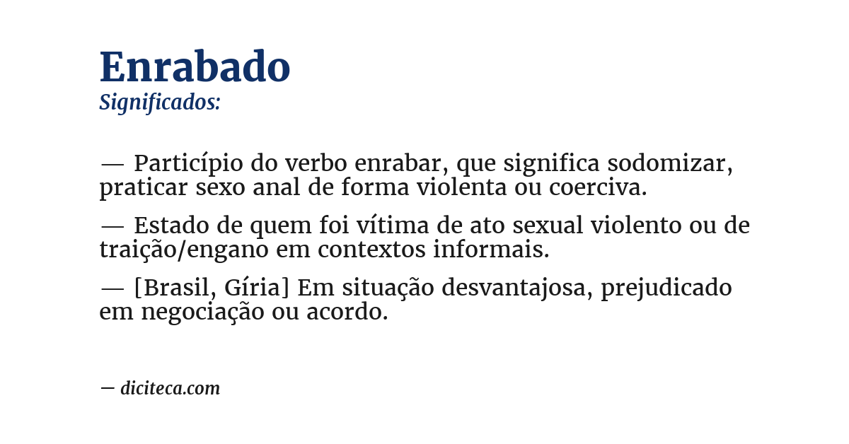 Significado de enrabado