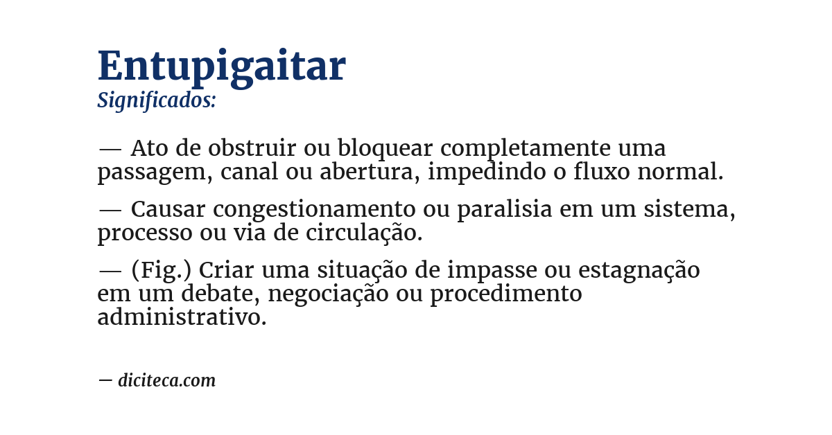 Significado de entupigaitar