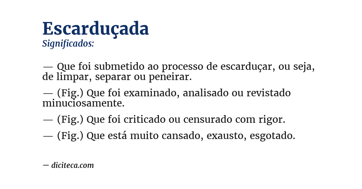 Significado de escarduçada