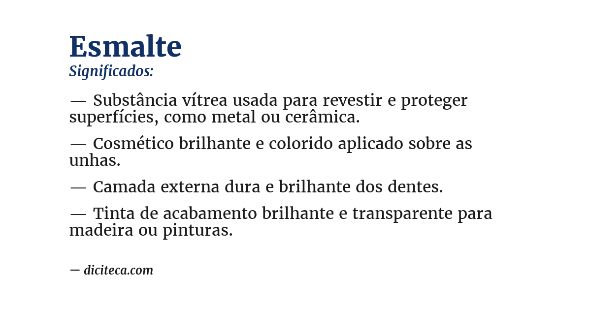 Significado de esmalte