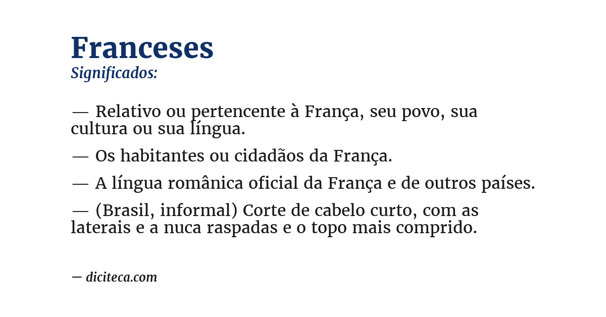 Significado de franceses