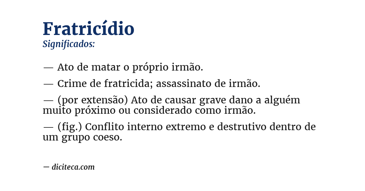 Significado de fratricídio