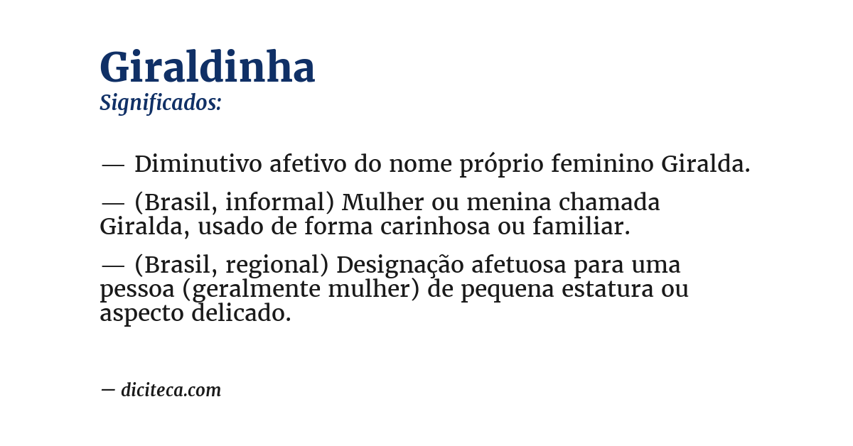 Significado de giraldinha
