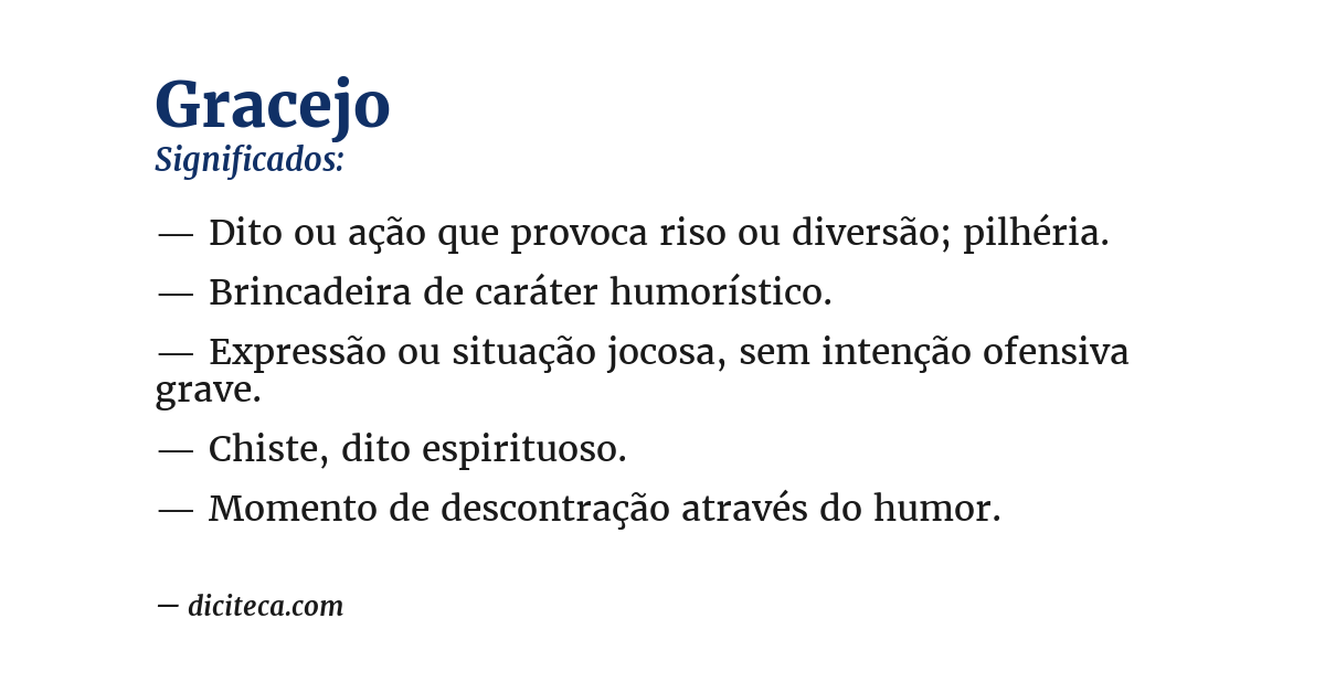 Significado de gracejo