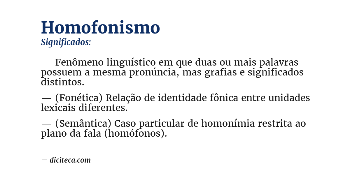 Significado de homofonismo