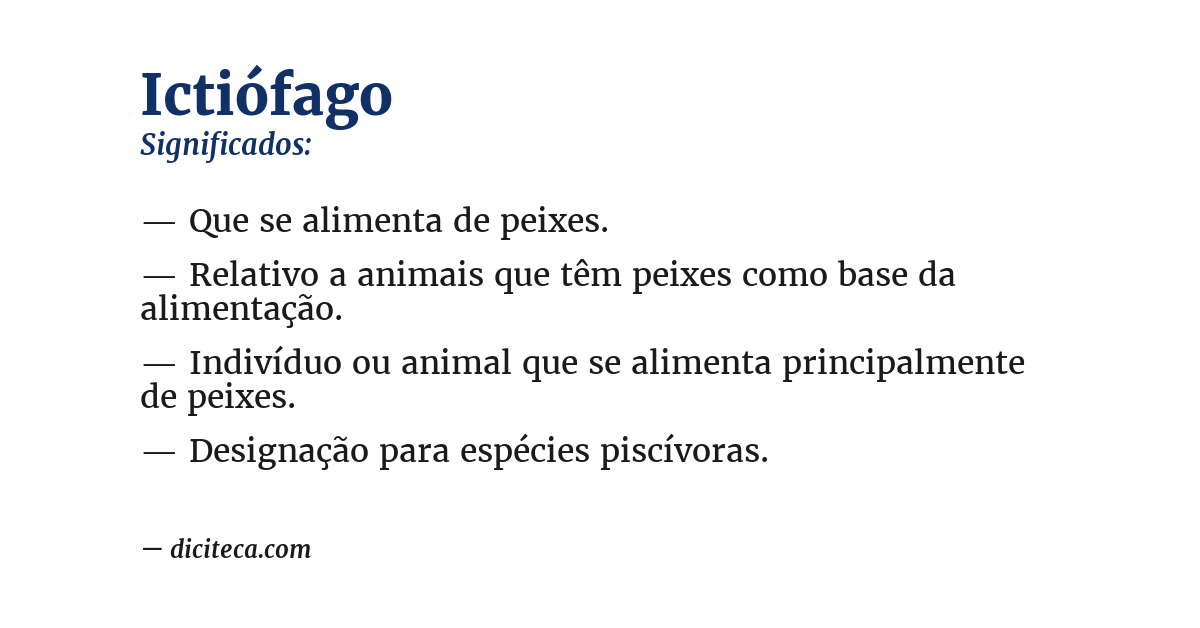 Significado de ictiófago