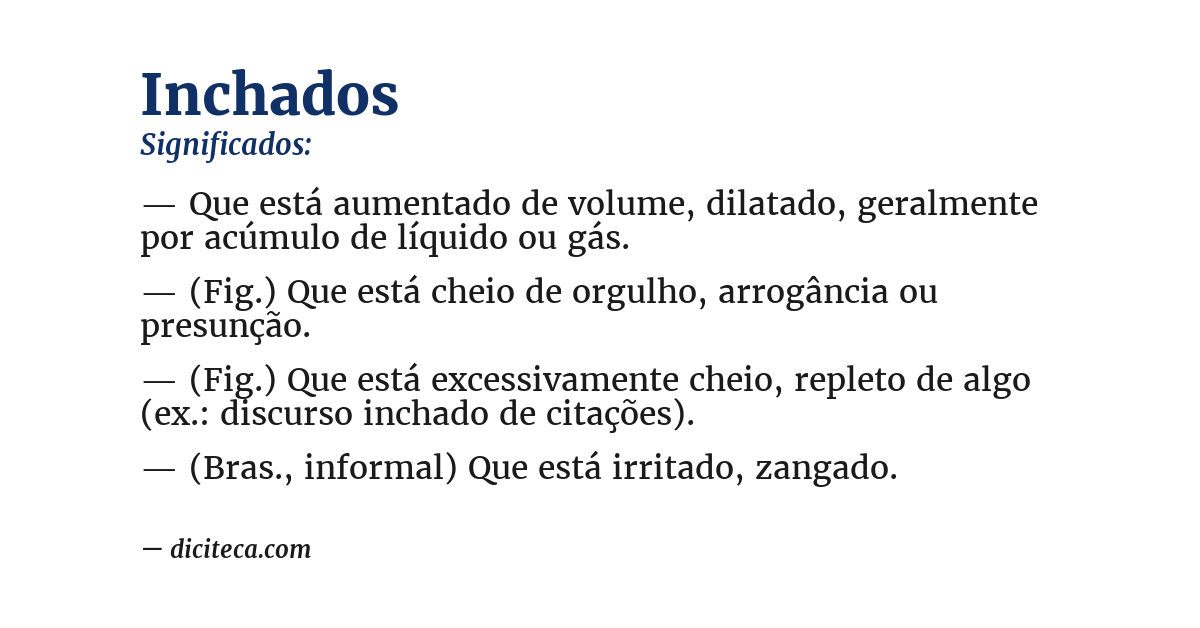 Significado de inchados