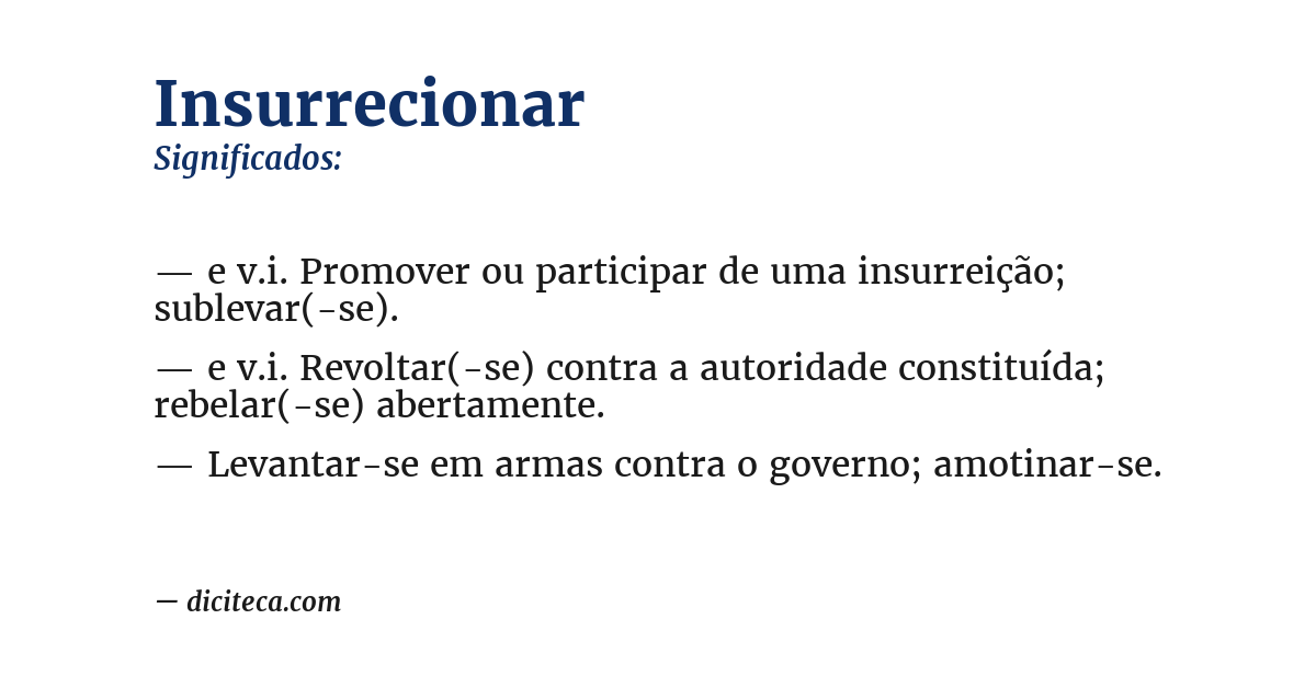 Significado de insurrecionar