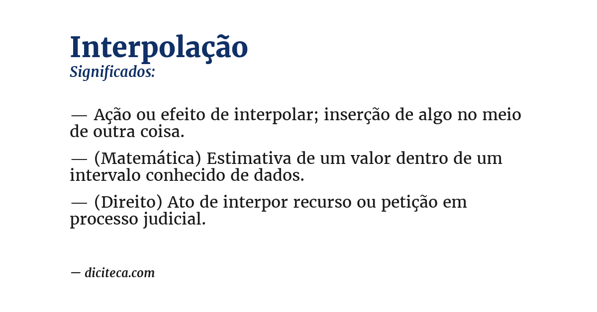 Significado de interpolação