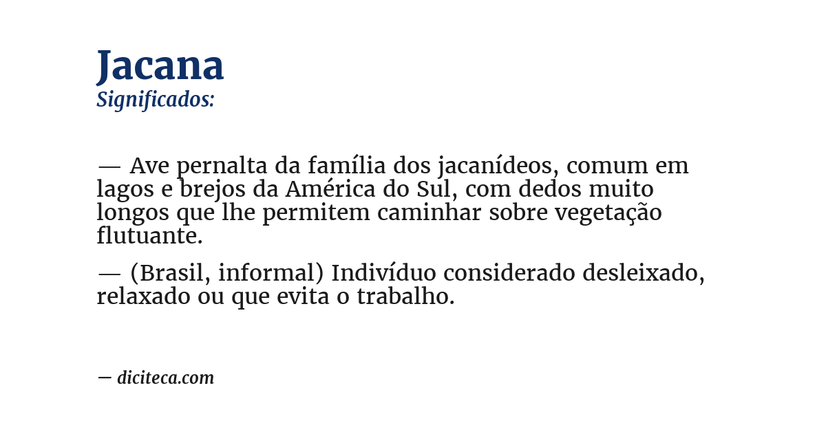 Significado de jacana