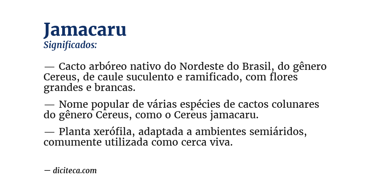 Significado de jamacaru