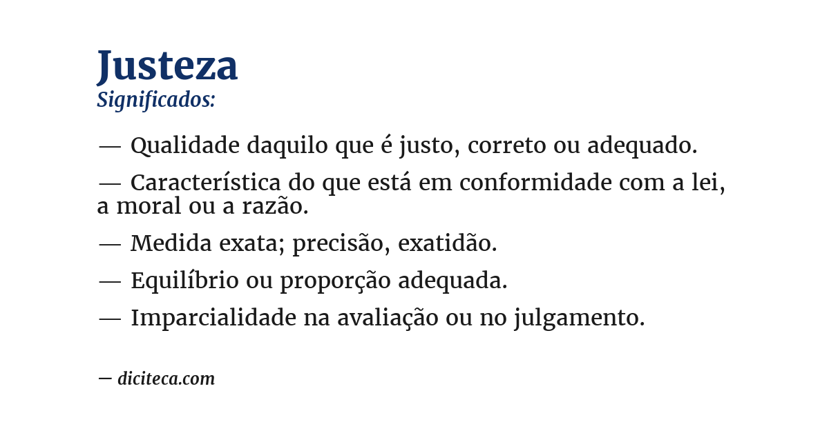 Significado de justeza