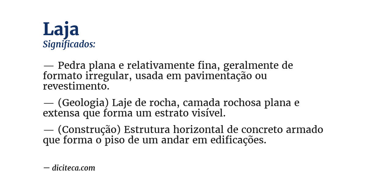Significado de laja
