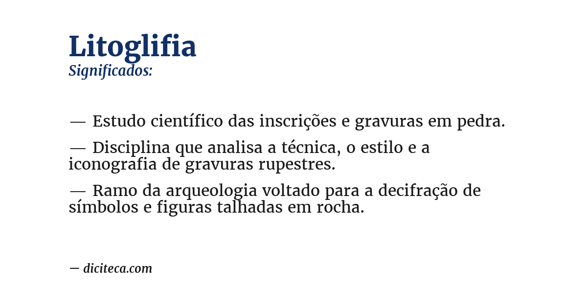 Significado de litoglifia