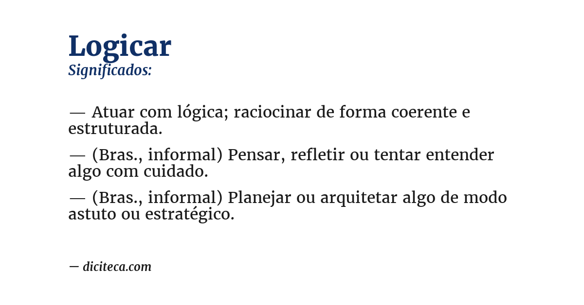 Significado de logicar