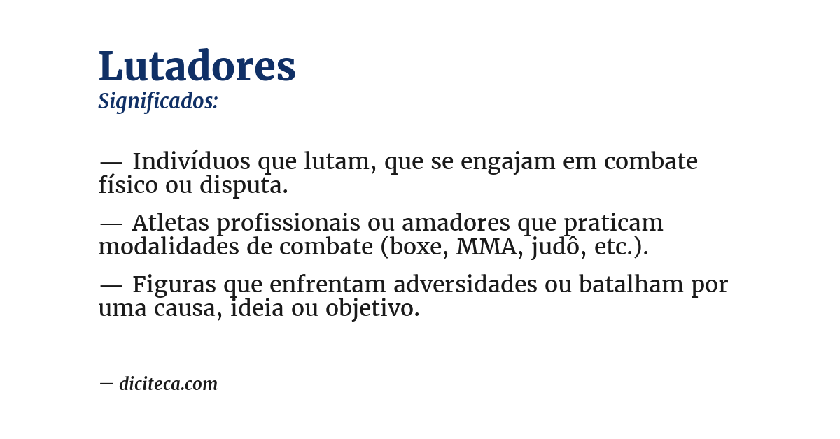 Significado de lutadores