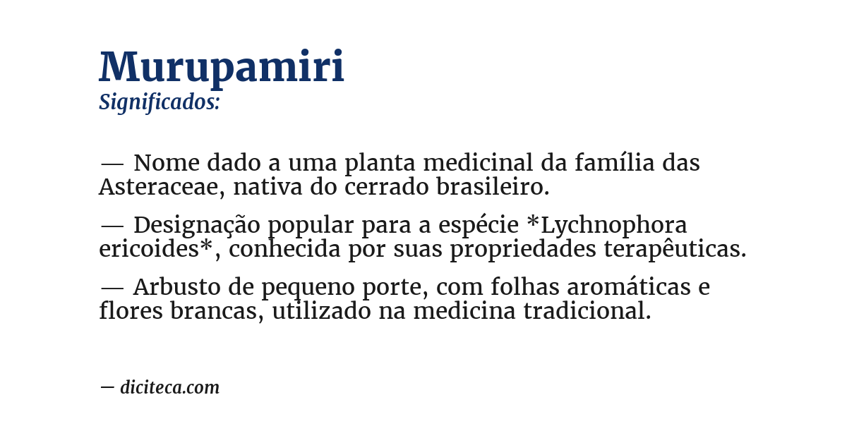 Significado de murupamiri