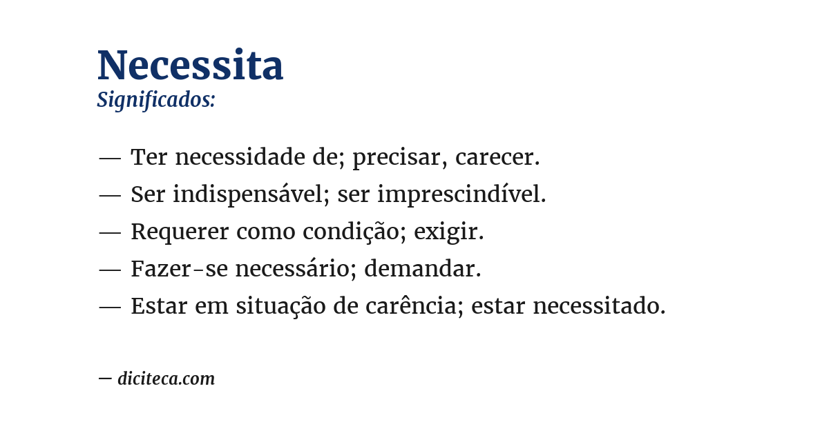 Significado de necessita