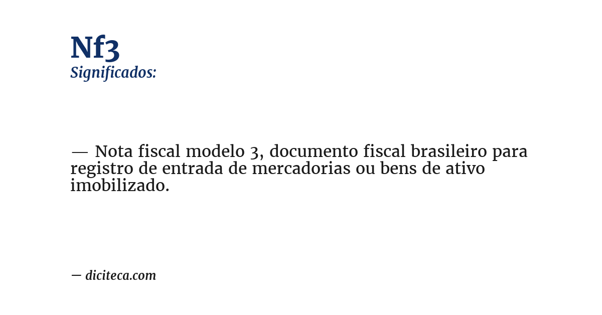 Significado de nf3