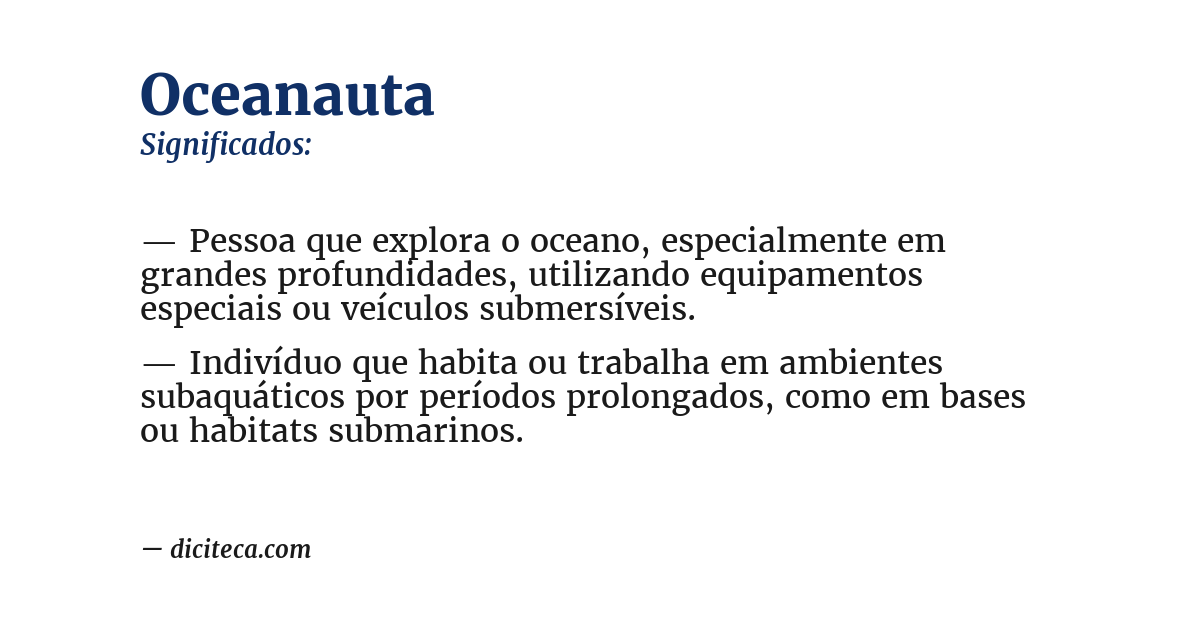 Significado de oceanauta