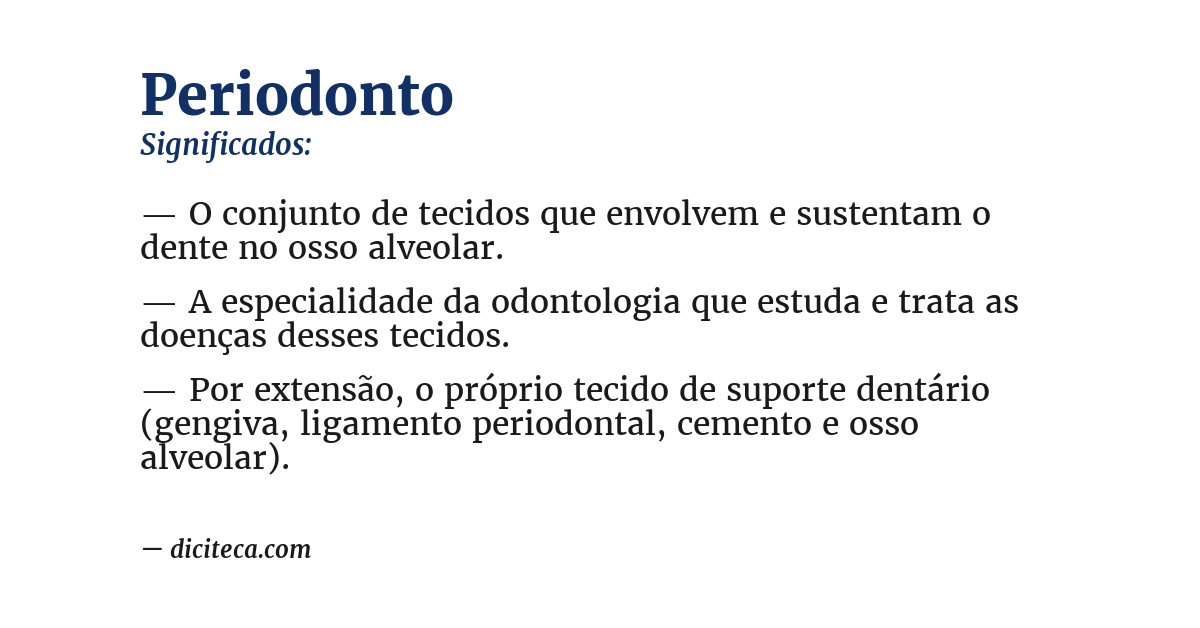 Significado de periodonto