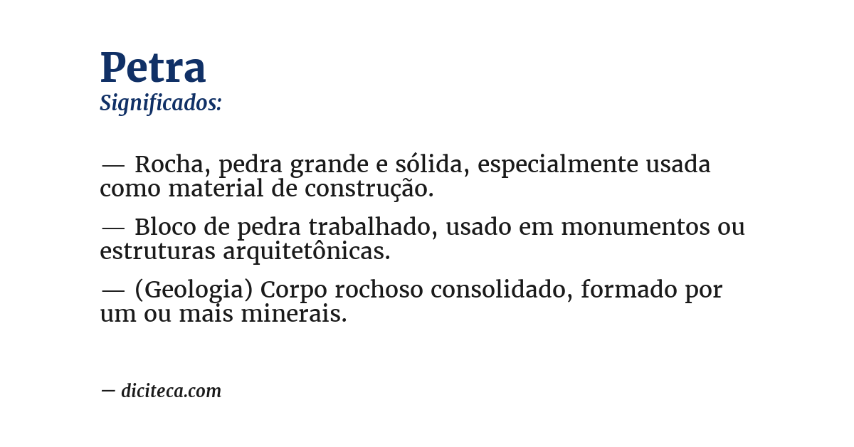 Significado de petra
