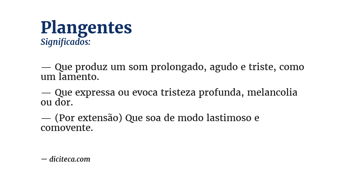 Significado de plangentes