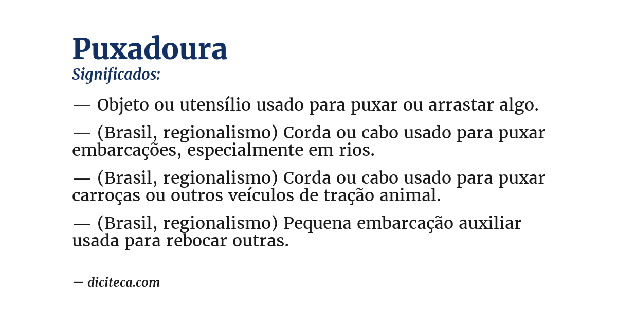 Significado de puxadoura
