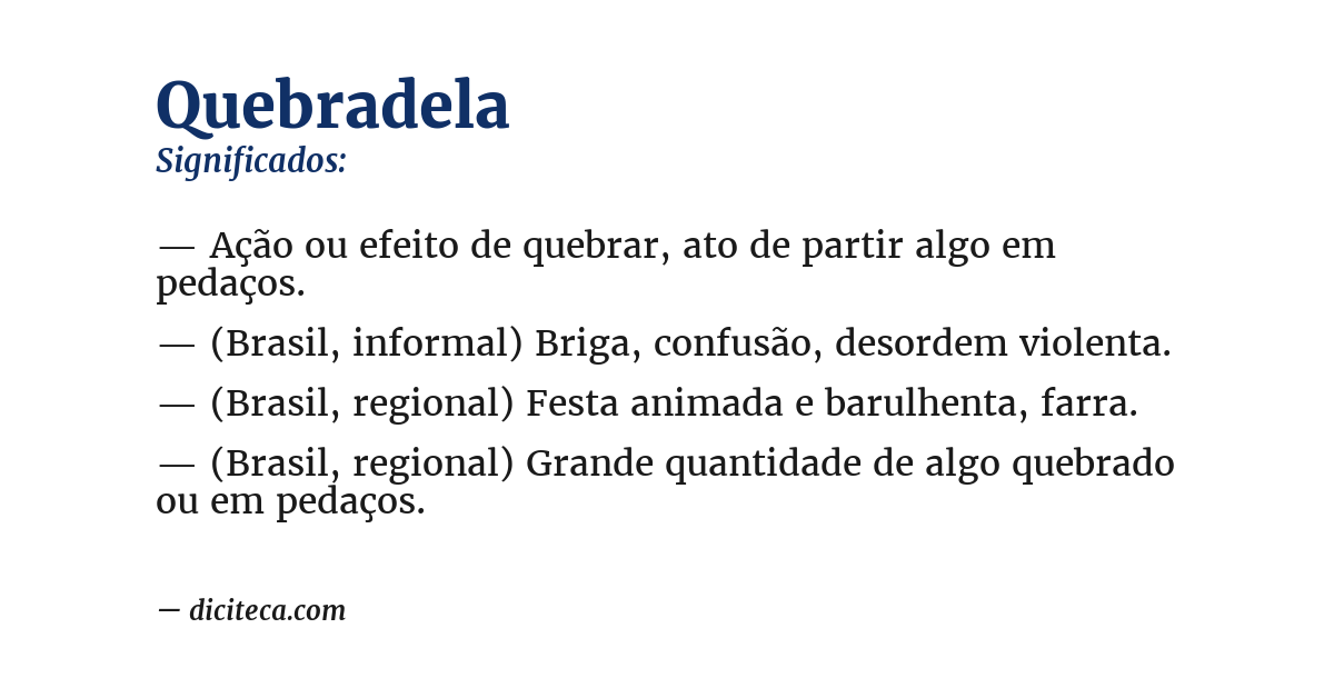 Significado de quebradela