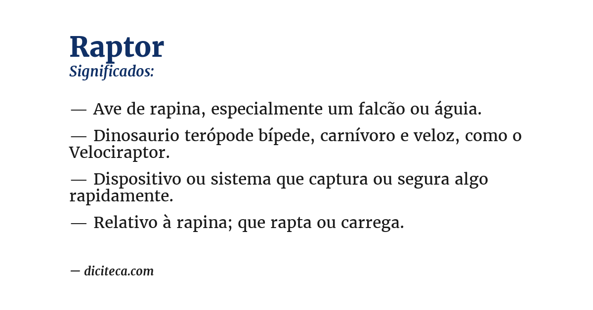 Significado de raptor