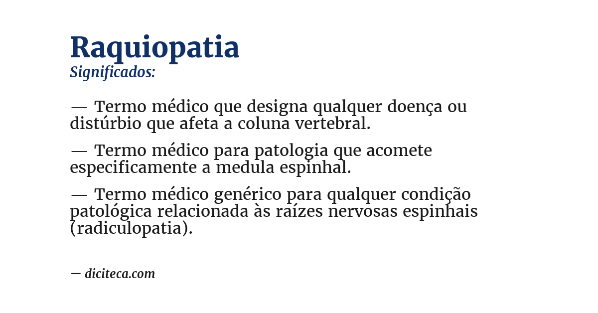 Significado de raquiopatia