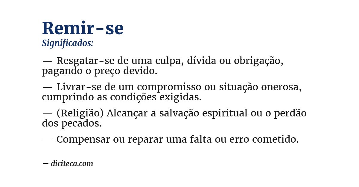 Significado de remir-se