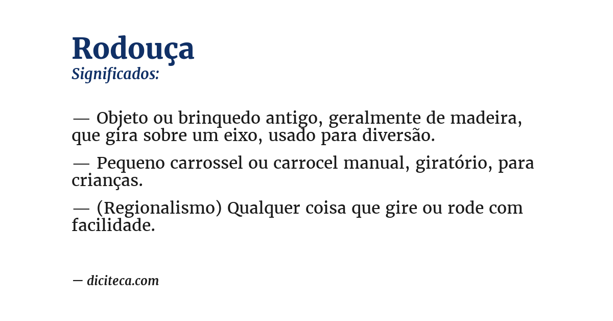 Significado de rodouça