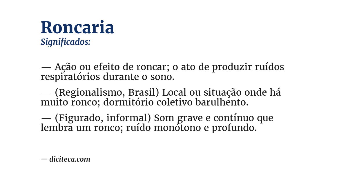 Significado de roncaria