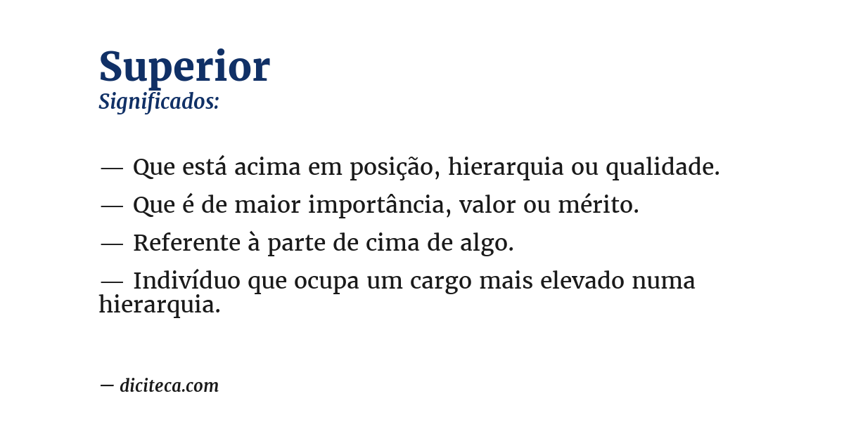 Significado de superior