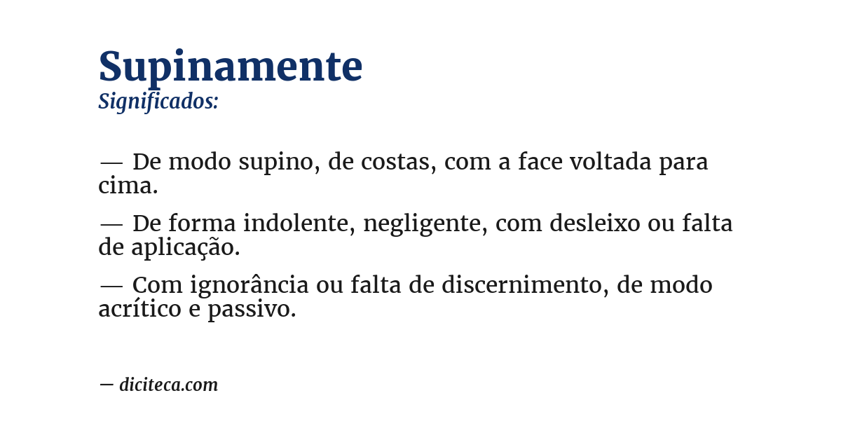 Significado de supinamente