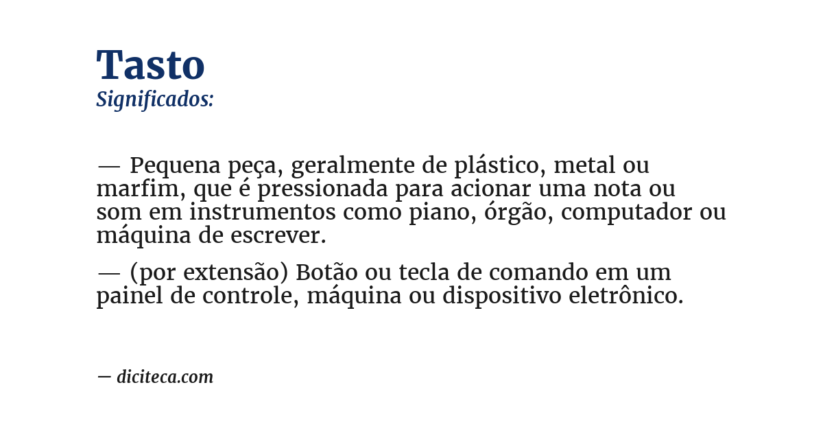 Significado de tasto