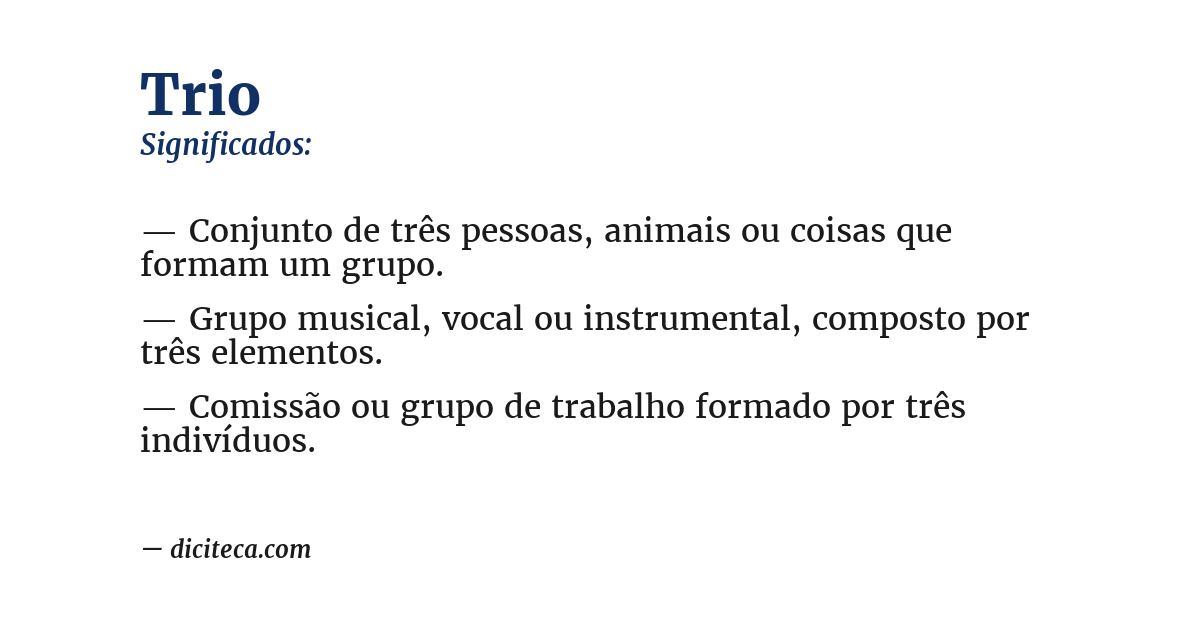 Significado de trio