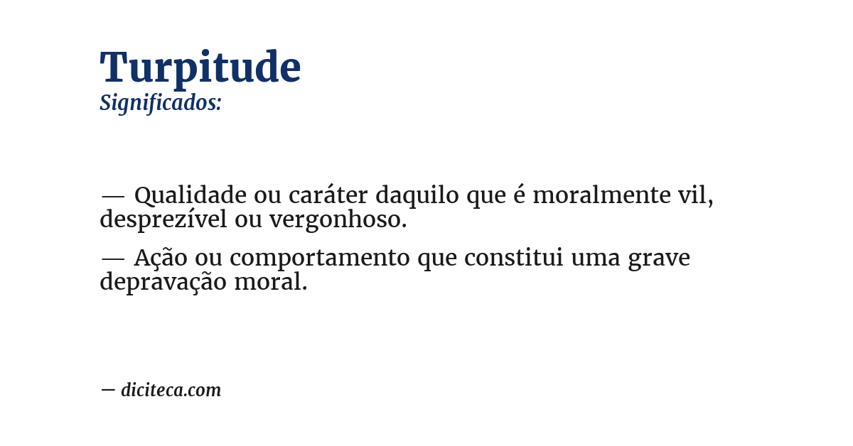 Significado de turpitude
